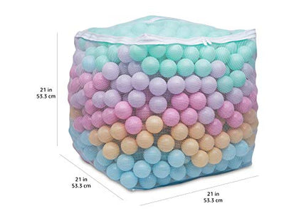 Amazon Basics BPA Free Crush-Proof Plastic Ball, Pit Balls with Storage Bag,
