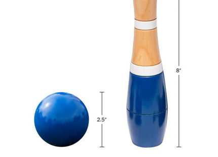 13-Piece Wood Bowling Set - Indoor/Outdoor Bowling Game