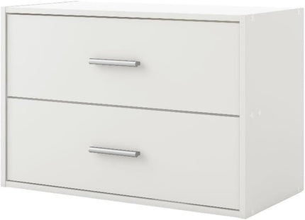 Furniture of America Seni Stackable Wood 2-Drawer Bookcase in White