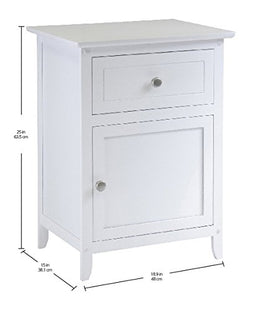 Winsome 25 x 18.9 x 14.96-Inch Wood Night Stand/Accent Table, Brown (94215)