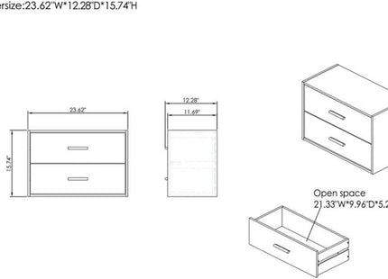 Furniture of America Seni Stackable Wood 2-Drawer Bookcase in White