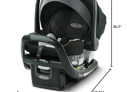 Graco SnugRide SnugFit Infant Car Seat with Simply Safe Adjust Harness System, Baby Car Seat with Anti Rebound Bar, Gotham