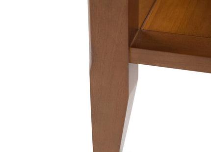 SIMPLIHOME Acadian SOLID WOOD 19 inch Wide Square Transitional End Table