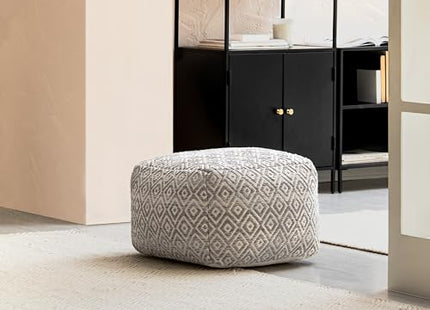 Anji Mountain 22"x22"x16" Handmade & Handcrafted Ottoman Pouf