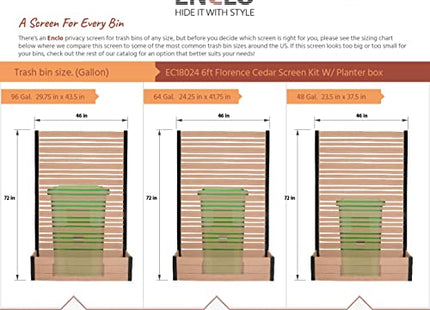 Enclo 6ft Cedar Privacy Screen with Planter – Vinyl Fence