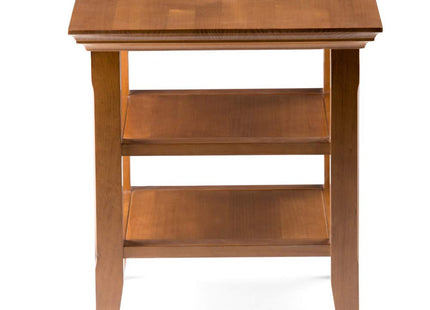 SIMPLIHOME Acadian SOLID WOOD 19 inch Wide Square Transitional End Table