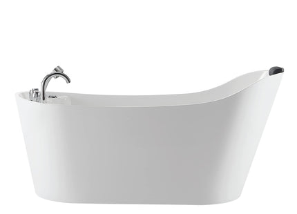 Empava 59" x 29" Freestanding Whirlpool Tub, Acrylic 560W Jetted Bathtub with 7 Hydromassage Nozzles,Lumbar and Neck Support,ETL Certified