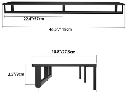 Wall Mounted Clothes Rack with Top Shelf, 41''