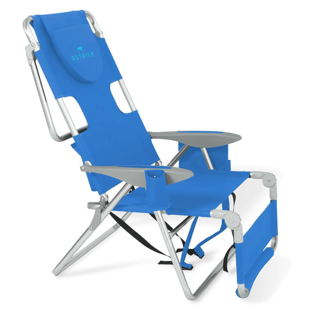 Ostrich 3N1 Lightweight Lawn Beach Reclining Lounge Chair with Footrest