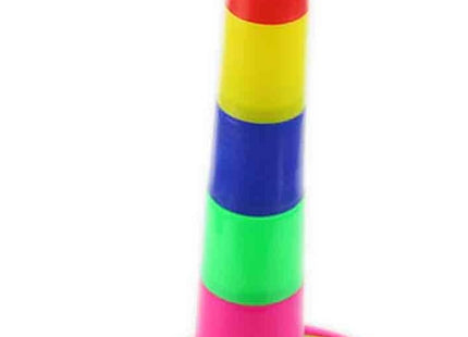 Ogrmar 18" Colorful Plastic Sport Ring Toss Game Set for Kids