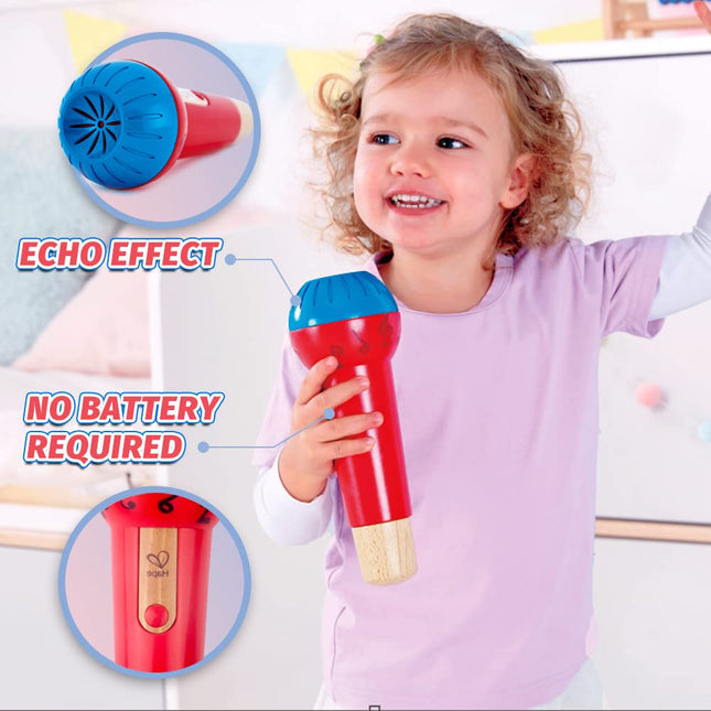 Hape Mighty Echo Microphone | Battery-Free Voice Amplifying Microphone Toy