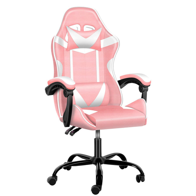 Pink Gaming Chair, Big and Tall Gamer Chair, Racing Style