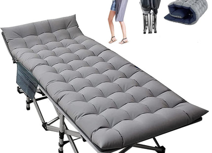 DoCred Folding Camping Cots for Adults Heavy Duty cot with Carry Bag, Portable Sleeping Bed for Camp Office Use Outdoor Cot Bed for Traveling