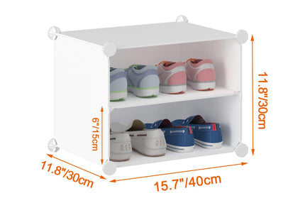 HOMIDEC Shoe Rack, 8 Tier Shoe Storage Cabinet 32 Pair Plastic Shoe Shelves Organizer