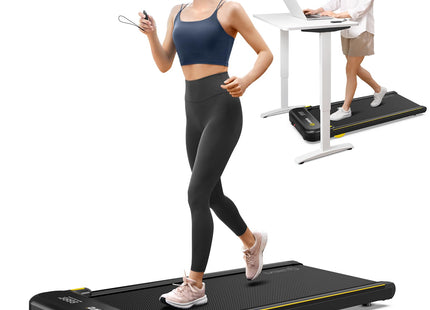 UREVO Walking pad, Under Desk Treadmill for Home Office, Portable Desk Treadmill with Double Shock Absorption Remote Control LED Display, 265 Lb Capacity