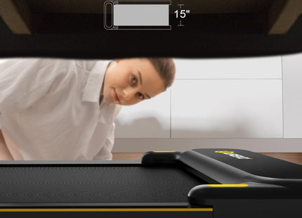 UREVO Walking pad, Under Desk Treadmill for Home Office, Portable Desk Treadmill with Double Shock Absorption Remote Control LED Display, 265 Lb Capacity