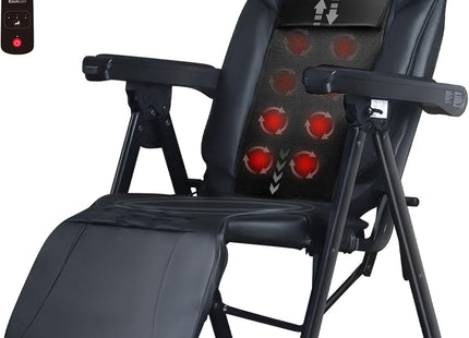 Folding Massage Chair with Heat FR-M25D Full Body Massage Portable Adjustable Backrest Height Neck Position Suitable for Heights ranging from 59 inches to 79 inches