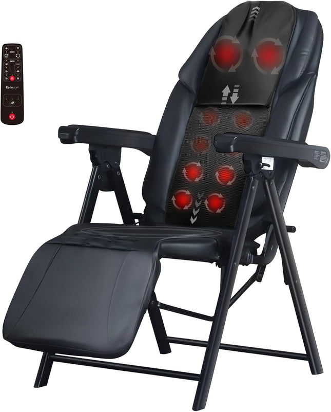 Folding Massage Chair with Heat FR-M25D Full Body Massage Portable Adjustable Backrest Height Neck Position Suitable for Heights ranging from 59 inches to 79 inches