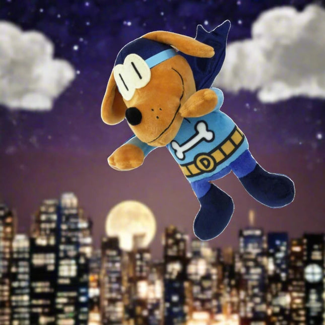 MerryMakers Dog Man Bark Knight Plush Toy, 9-Inch, from Dav Pilkey's Dog Man Book Series