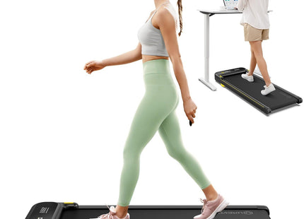 UREVO Walking pad, Under Desk Treadmill for Home Office, Portable Desk Treadmill with Double Shock Absorption Remote Control LED Display, 265 Lb Capacity