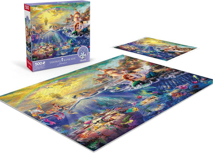Ceaco - Foil Puzzle - Disney - Thomas Kinkade - The Little Mermaid - 500 Piece Jigsaw Puzzle
