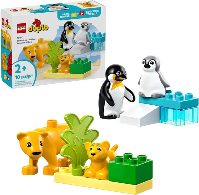 LEGO DUPLO Town Wild Animal Families Penguins & Lions Building Toy Playset