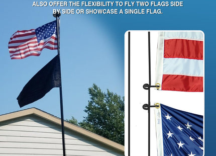 11 Gauge Heavy Duty Flag Pole, 25 FT Extra Thick Aluminum Flagpole Kit for Outside House In Ground, 120MPH Wind Tested