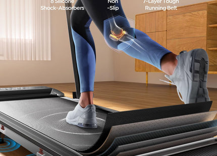 Walking Pad Treadmill with Incline, 2 in 1 Foldable Treadmills for Home Small Office, 300lbs Portable Compact Under Desk Treadmill with App, Remote Control and LED Display