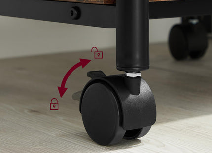 VASAGLE Printer Stand with Locking Wheels, 2-Tier Shelf with Drawer