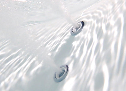 Empava 59" x 29" Freestanding Whirlpool Tub, Acrylic 560W Jetted Bathtub with 7 Hydromassage Nozzles,Lumbar and Neck Support,ETL Certified