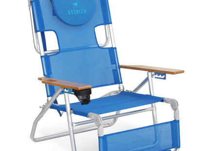 Ostrich 3N1 Lightweight Lawn Beach Reclining Lounge Chair with Footrest