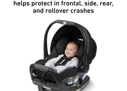 Graco SnugRide SnugFit Infant Car Seat with Simply Safe Adjust Harness System, Baby Car Seat with Anti Rebound Bar, Gotham