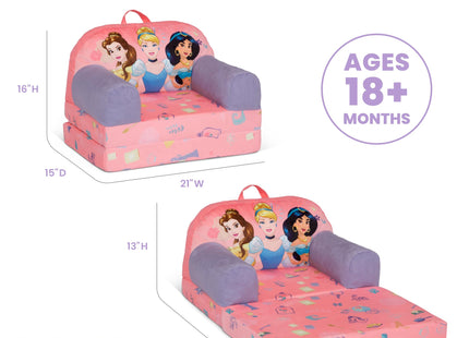 Delta Children - Disney Princess Cozee Buddy Flip-Out Kids Chair, Pink