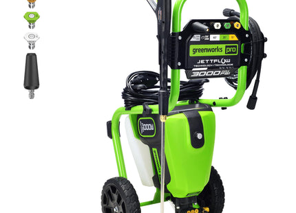 Greenworks Pro Brushless 3000 PSI (CSA Certified) 2.0 GPM Max / 1.1 GPM Electric Pressure Washer (Rugged Steel Frame, 25 FT Hose, 35 FT GFCI Power Cord)