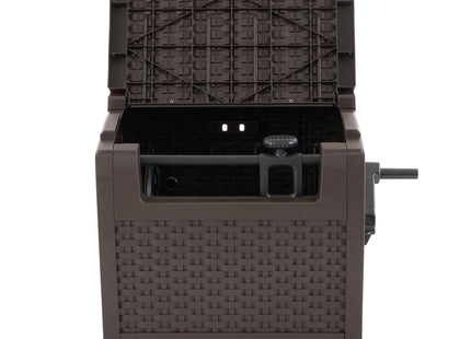 Suncast 175 ft. Wicker Style Resin Hose Hideaway with Hose Guide