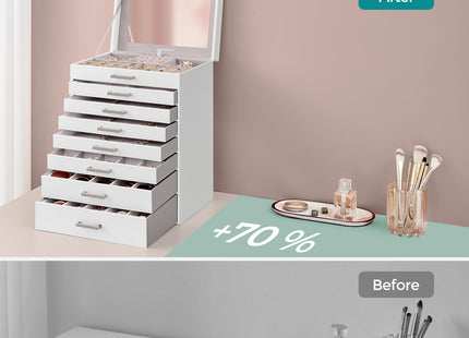 SONGMICS Jewelry Box, 8-Tier Jewelry Organizer