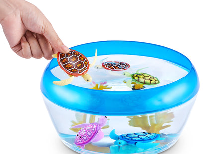 ROBO ALIVE Robo Turtle Robotic Swimming Turtle (Orange + Blue) by ZURU Water Activated