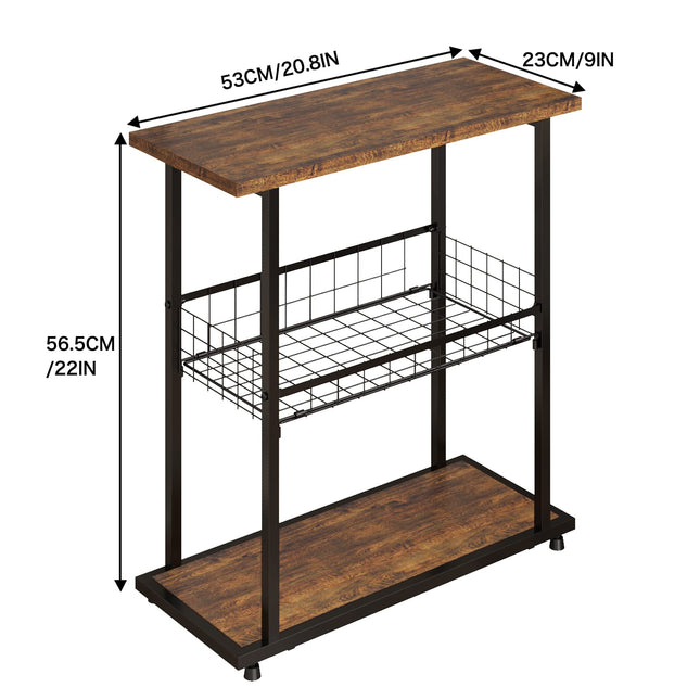 Side Table, 3-Tier End Table