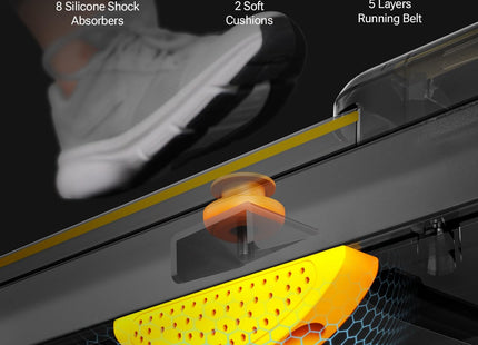 UREVO Walking pad, Under Desk Treadmill for Home Office, Portable Desk Treadmill with Double Shock Absorption Remote Control LED Display, 265 Lb Capacity
