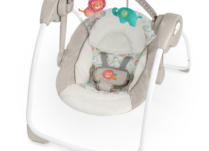 Ingenuity Soothe 'n Delight Compact Portable 6-Speed Plush Baby Swing