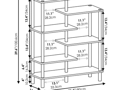 Furinno Turn-N-Tube 6-Tier Accent Display Rack