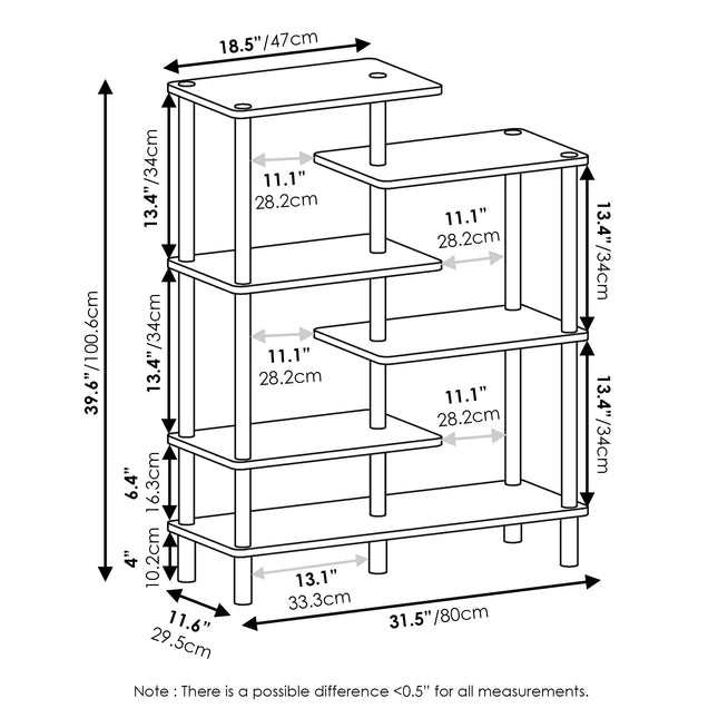 Furinno Turn-N-Tube 6-Tier Accent Display Rack
