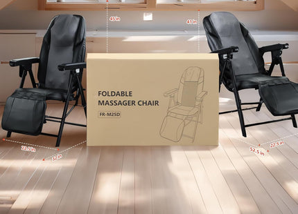 Folding Massage Chair with Heat FR-M25D Full Body Massage Portable Adjustable Backrest Height Neck Position Suitable for Heights ranging from 59 inches to 79 inches