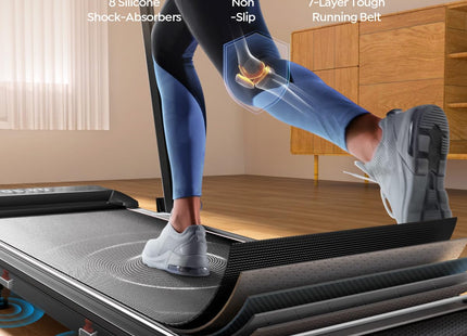 Walking Pad Treadmill with Incline, 2 in 1 Foldable Treadmills for Home Small Office, 300lbs Portable Compact Under Desk Treadmill with App, Remote Control and LED Display