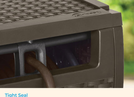 Suncast 175 ft. Wicker Style Resin Hose Hideaway with Hose Guide