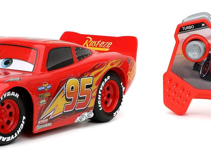 Jada Toys Pixar Cars 1:24 Lightning McQueen RC Remote Control Car 2.4 GHz Red Toys for Kids