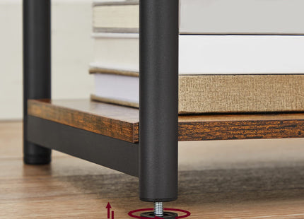 VASAGLE Side Table with Charging Station, 3-Tier End Table with USB Ports and Outlets