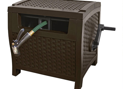 Suncast 175 ft. Wicker Style Resin Hose Hideaway with Hose Guide