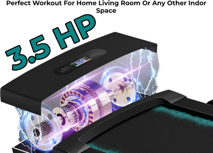 SereneLife Walking Pad Treadmill with Remote Control, 0.6 to 5.0 MPH Smart Speed Control, Walking Mat, Under Desk Treadmill for Home Office, Shock Absorption, App Support, 265lbs Limit