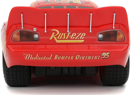 Jada Toys Pixar Cars 1:24 Lightning McQueen RC Remote Control Car 2.4 GHz Red Toys for Kids